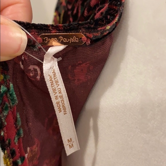 Last one!!!NWT Free People Velvet Minidress M cco$ - Picture 10 of 14